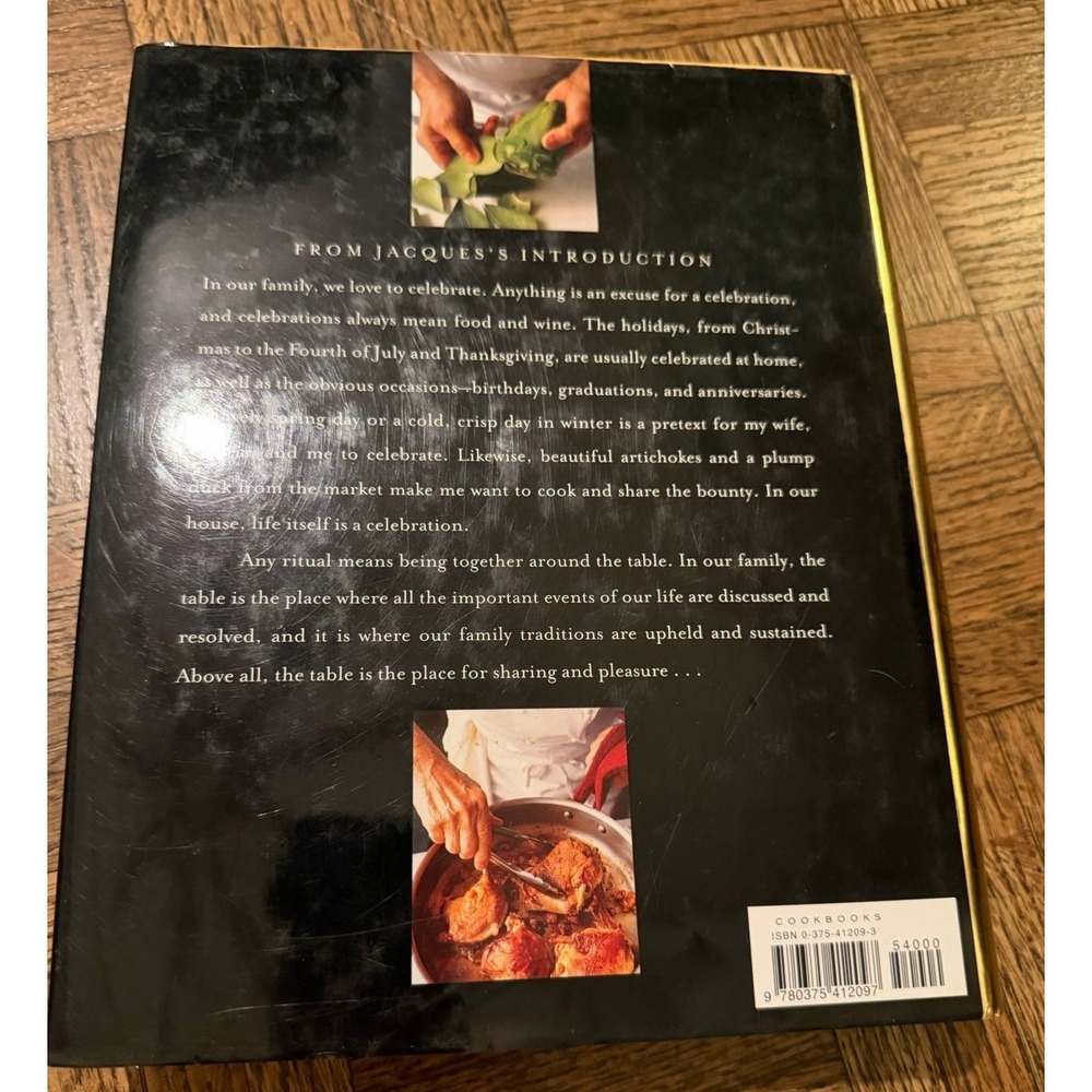 Jacques Pepin Celebrates 2001 Hardcover Cook Book 1st Edition Knopf DJ Vintage - Picture 3 of 4